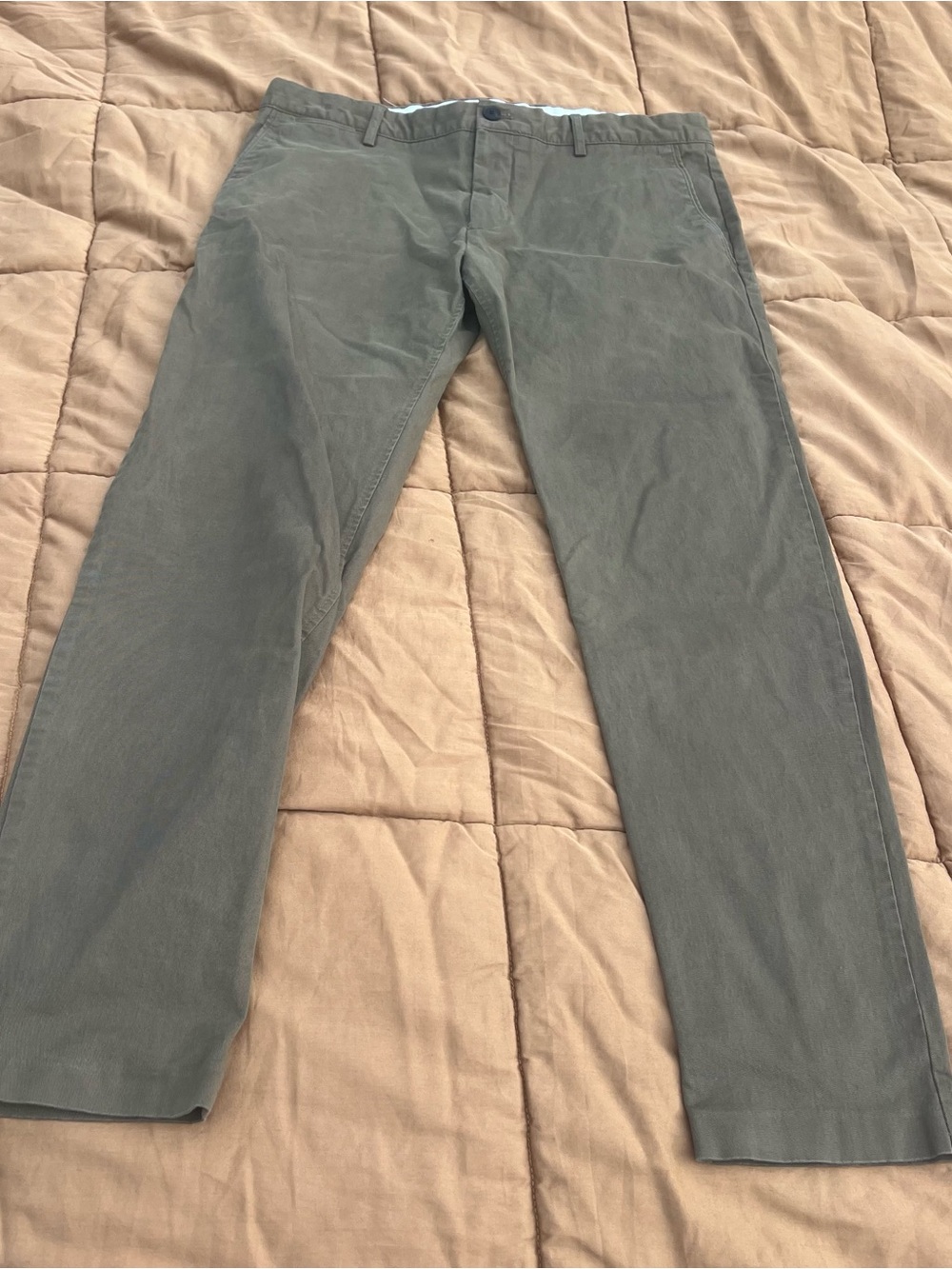 Zara Men's Olive Chino Pants Size 36 Academia Preppy Eclectic Grandpa